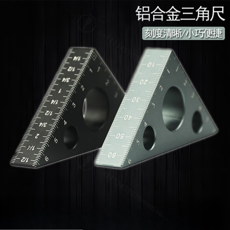 Marking Tools In Workshop - Règle triangulaire en aluminium épais 90/45
