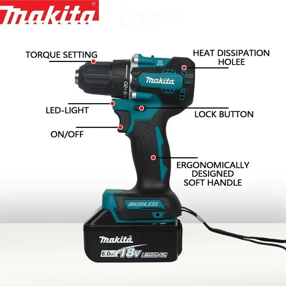 Batterie Li-ion 18V Makita, no - Makita Drill Ddf484 avis et prix